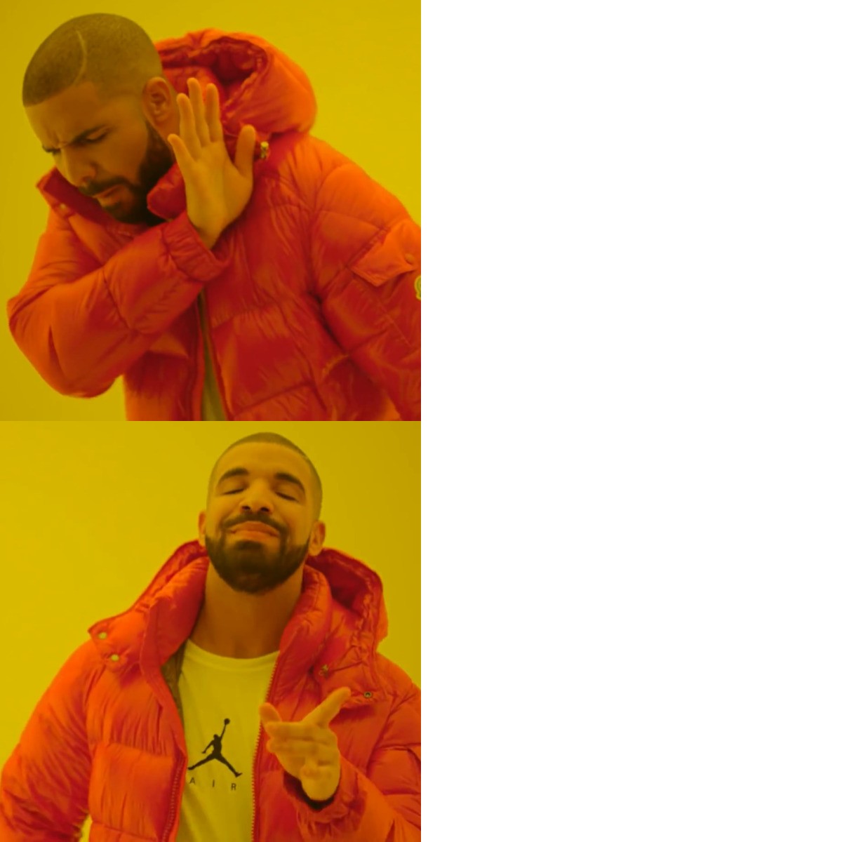 Drake Hotline Bling meme about Sola Wood Flowers