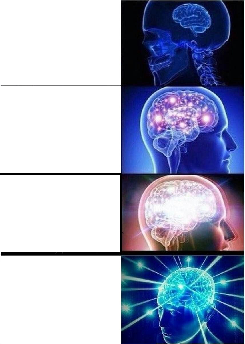 Expanding Brain meme about Sola Wood Flowers